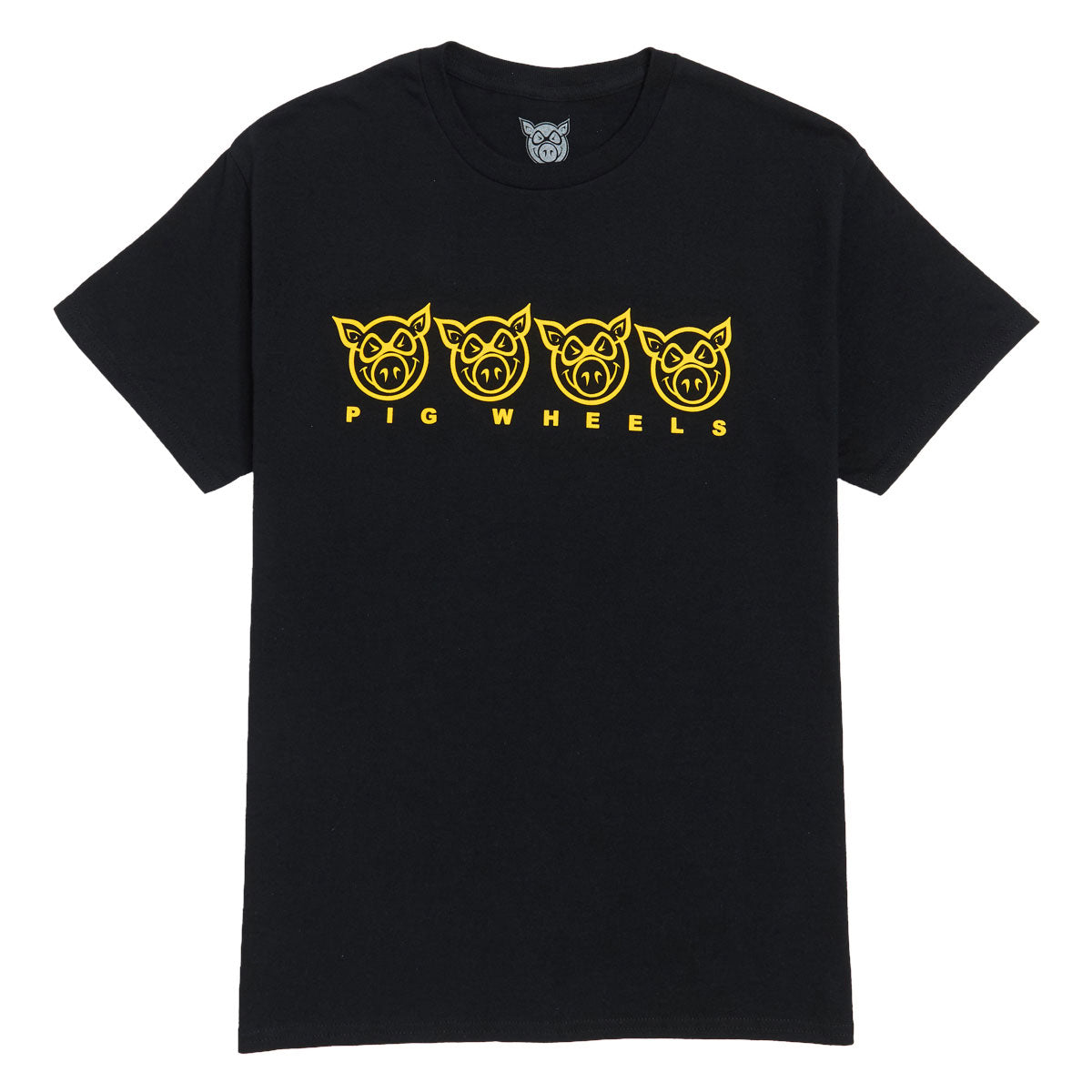 Pig Pig Fade T-Shirt - Black/Gold
