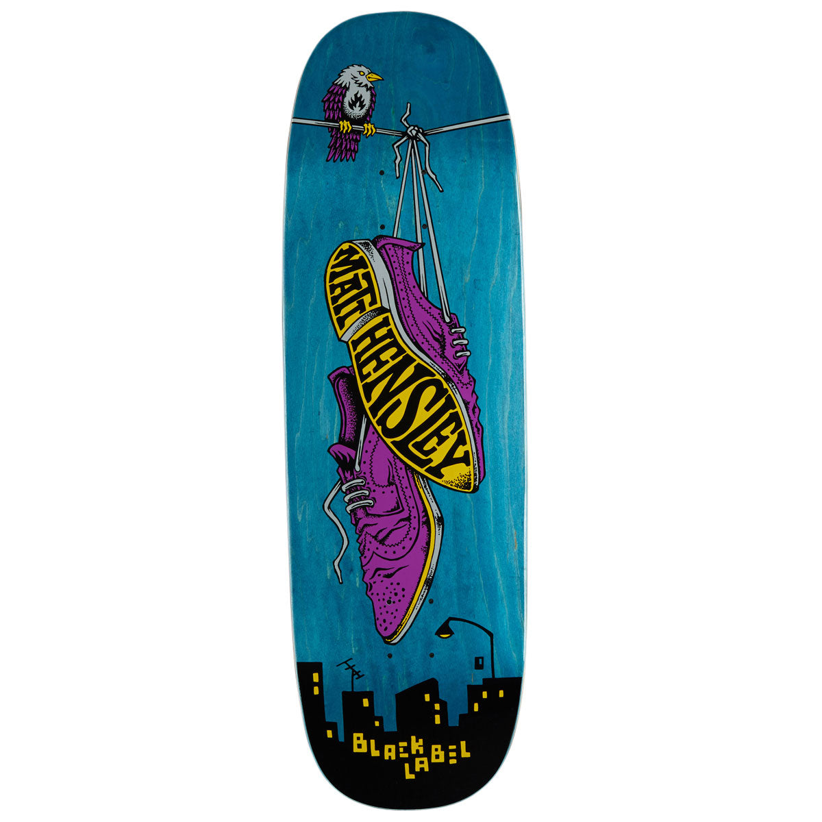 Black Label Matt Hensley Wingtips Tugboat Shape Skateboard Deck - 9.50"