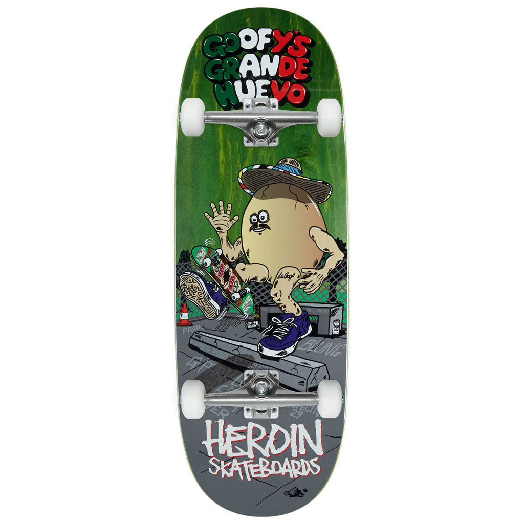 Heroin Goofy's Grande Egg Skateboard Complete - 10.75