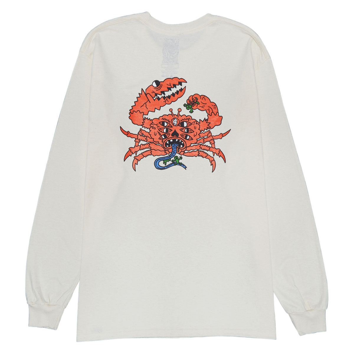Portal Dimension Crab Long Sleeve T-Shirt - Natural