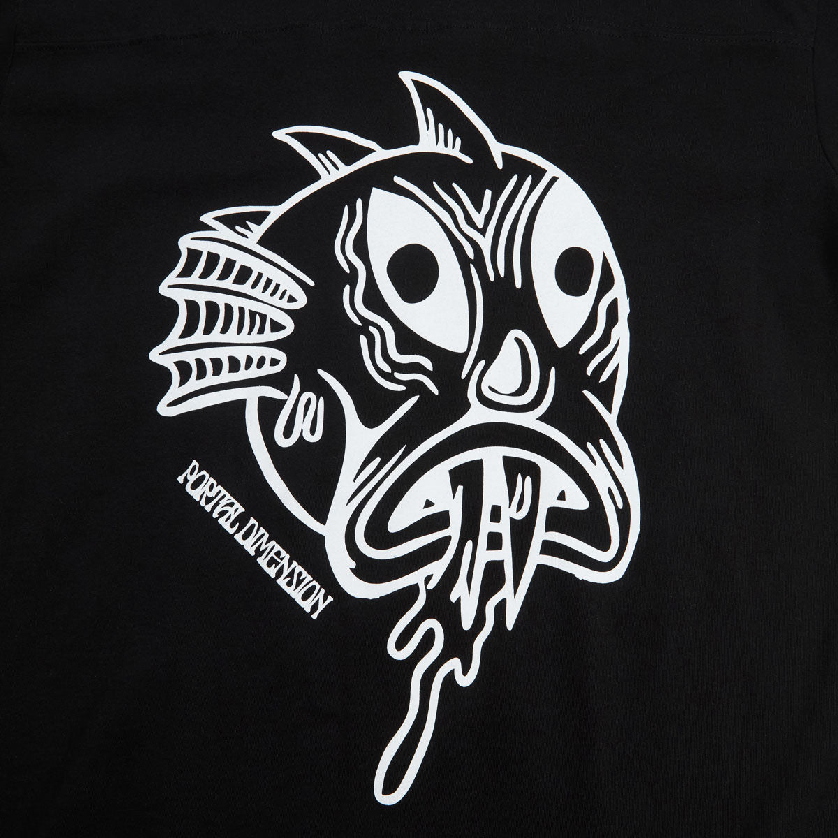 Portal Dimension Monster Ringer T-Shirt - Black/White
