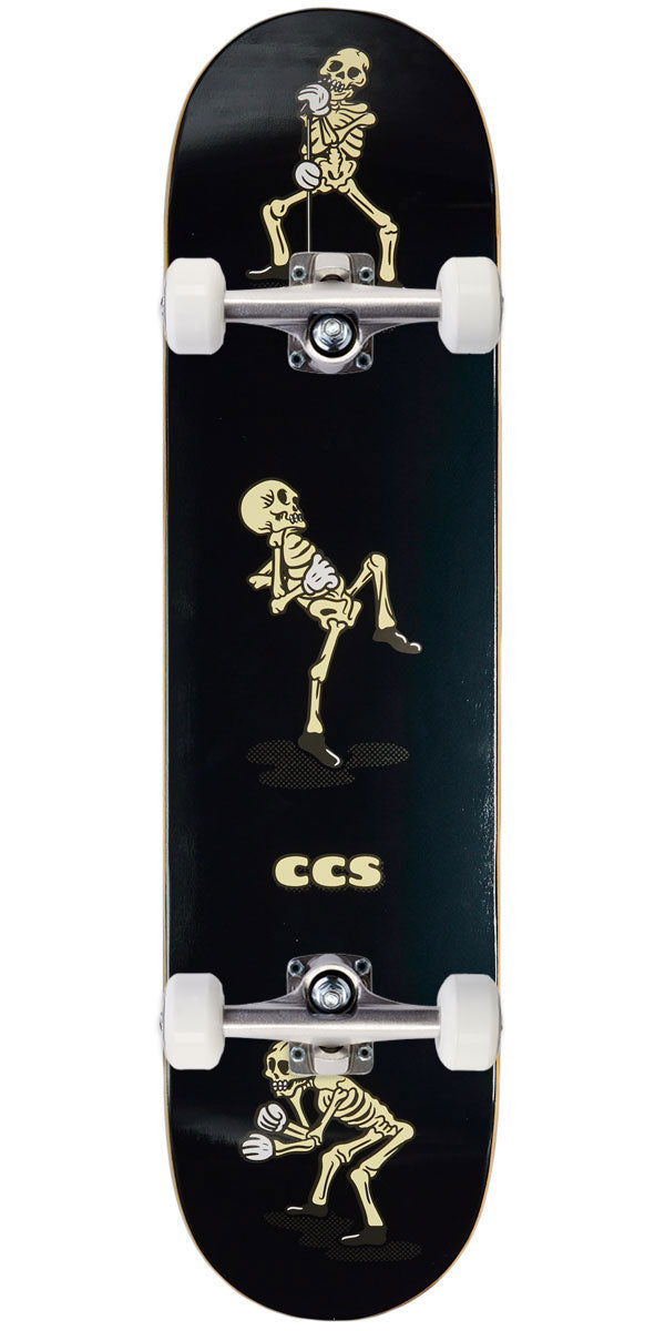 CCS Vine Skeleton Mini Skateboard Complete - Black - 7.50"