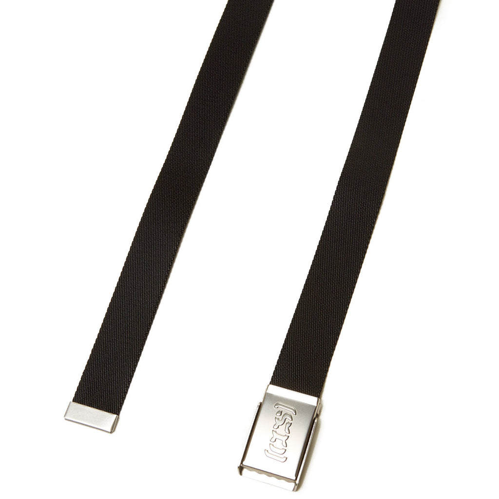 CCS Silver Logo Buckle Belt - Black