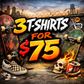 3 T-Shirts for $75